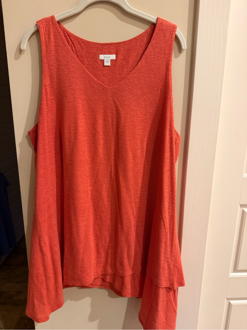 J. Jill Coral V-Neck Swing Tank